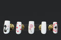 Press-on nails Cœurs & chat, peints à la main – Alkemia Studio