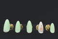 Press-on nails Vert d'eau, peints à la main – Alkemia Studio