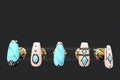 Press-on nails Turquoise, peints à la main – Alkemia Studio