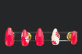 Press-on nails Rouge à fleurs, peints à la main – Alkemia Studio