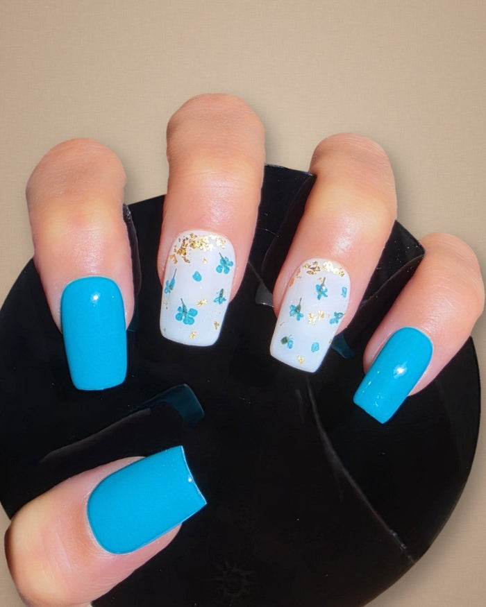 Press-on nails Bleu azur